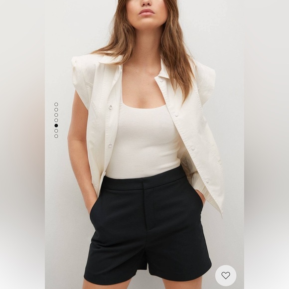 Mango Pants - Mango Black Cotton Dress Shorts with Pockets  Size 6